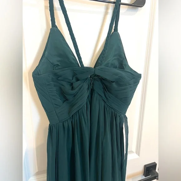 Azazie Women’s Bridemaids Dress, Pine Color, Size 4 Small, Bridesmaid Formal - Picture 11 of 16